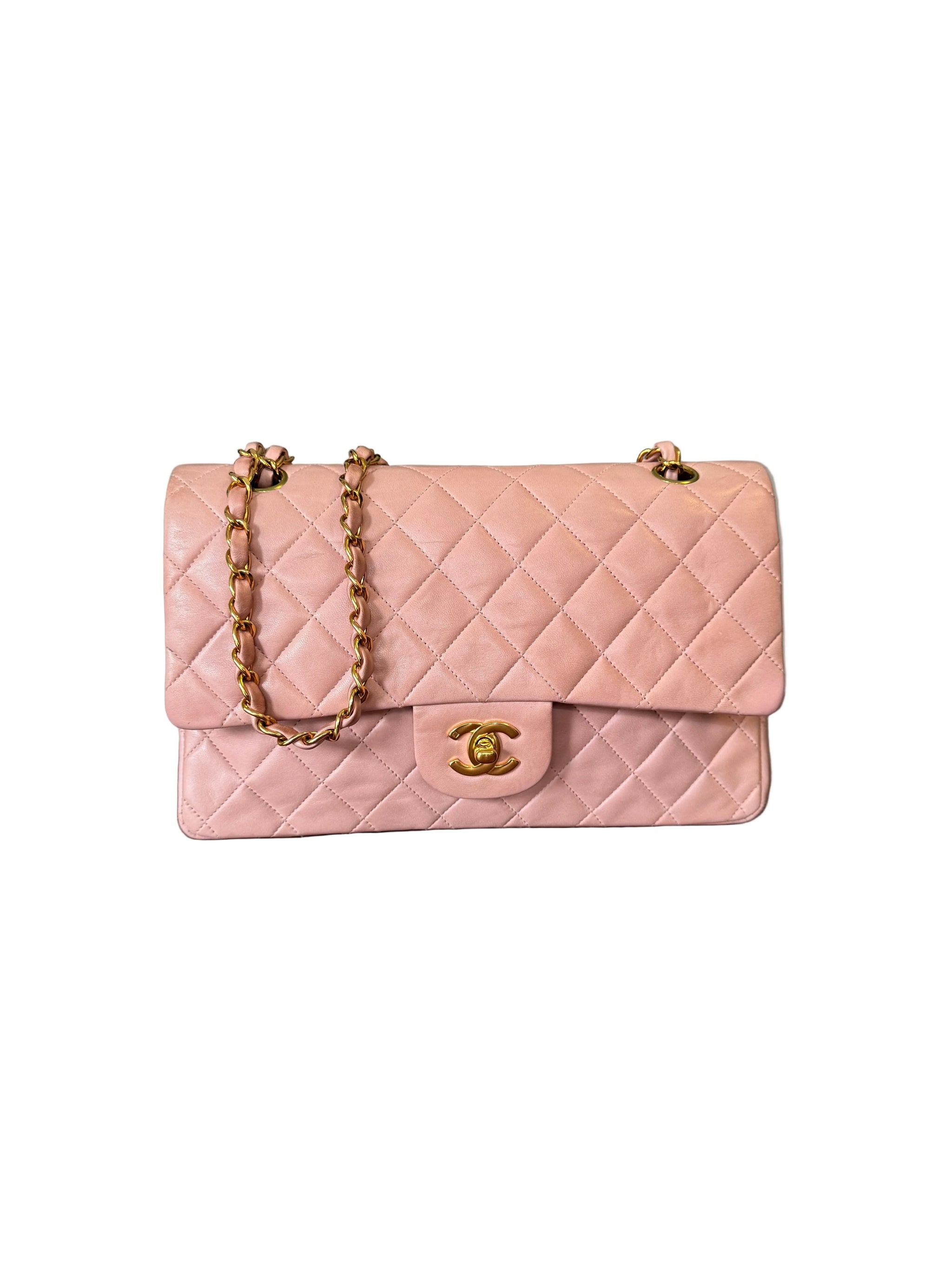 Chanel Vintage Medium Classic Flap - Pink Sakura Lambskin Gold